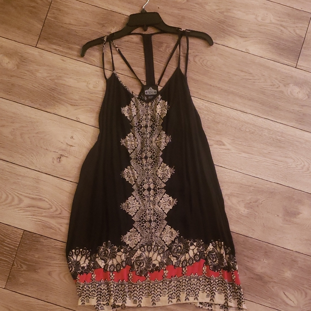 Black and Red Patterned Dress